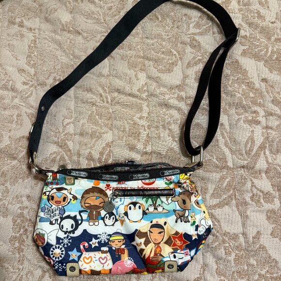 Tokidoki for LeSportsac in Country Club Sport Print Shoulder Bag - RARE Collect - Picture 1 of 8